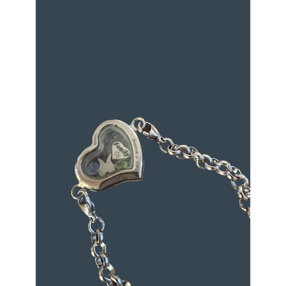 Joy of Shopping Dentist Assistant Tech Heart Floating Charm Bracelet Silver - Picture 13 of 13